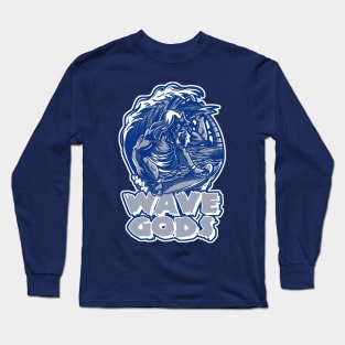 Totally Wavy French Blue Long Sleeve T-Shirt